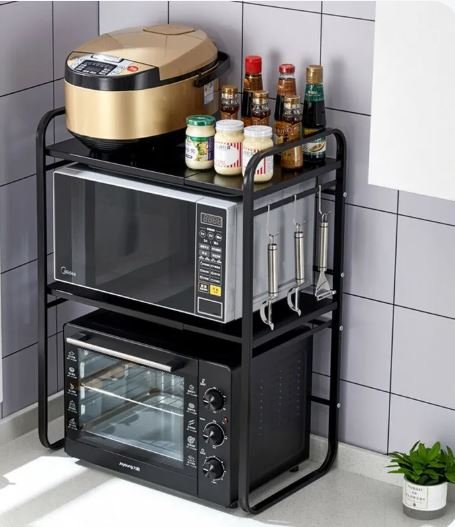 Support micro-ondes 2 étages